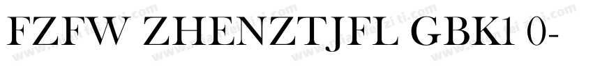 FZFW ZHENZTJFL GBK1 0字体转换